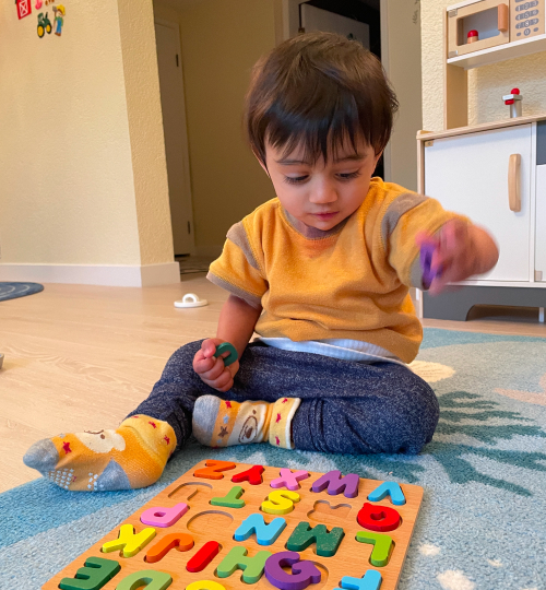 Children participating in a group learning activity at a Burnaby daycare in North Burnaby.